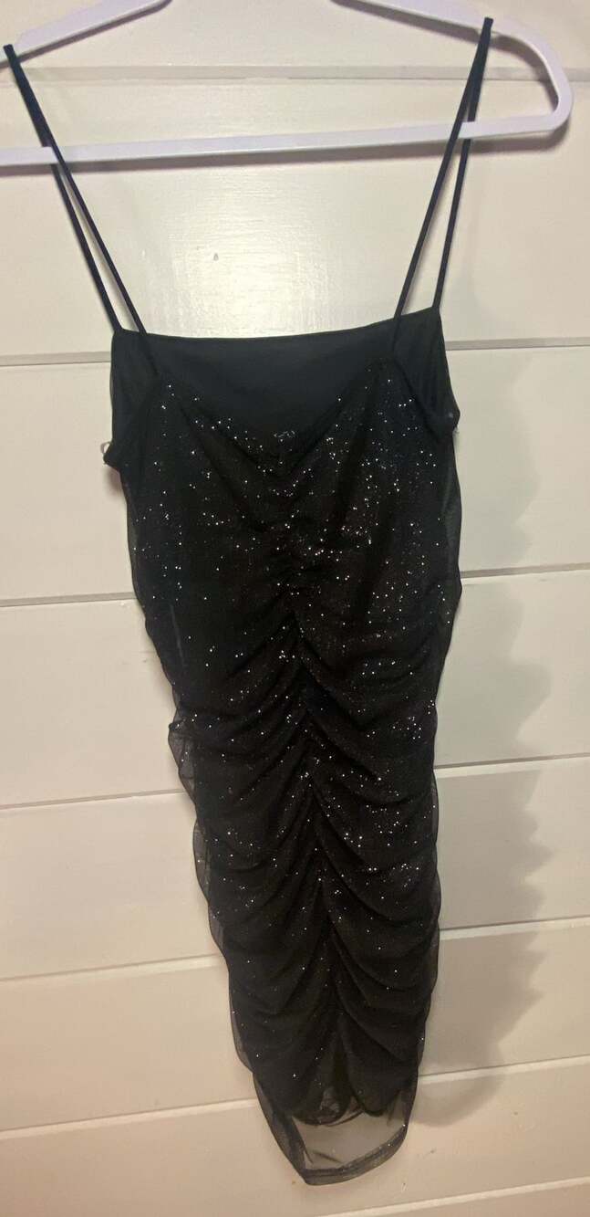 Shimmering,Windsor Ruched Mesh Mini Dress - Picture 2 of 9